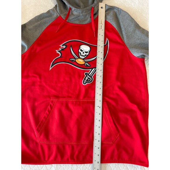 Nike NFL Team Apparel Tampa Bay Buccaneers Hoodie Therma Fit Men's L Red Gray - Picture 9 of 9